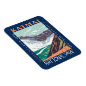 Katmai Nationalpark Alaska Vintag erschüttert Magnet (Rechte Seite)