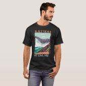 Katmai Nationalpark Alaska Vintag erschüttert T-Shirt (Vorne ganz)