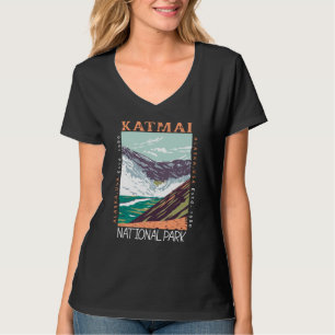 Katmai Nationalpark Alaska Vintag erschüttert T-Shirt