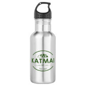 Katmai Nationalpark Edelstahlflasche (Vorderseite)