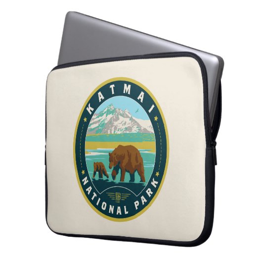 Katmai Nationalpark Laptopschutzhülle (Vorderseite Links)