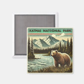 Katmai Nationalpark Magnet (Vorderseite/Rückseite)