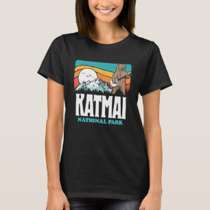 Katmai Nationalpark Retro Alaska Berge Banjo T-Shirt