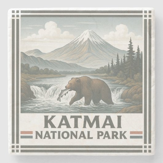 Katmai Nationalpark Steinuntersetzer (Vorderseite)