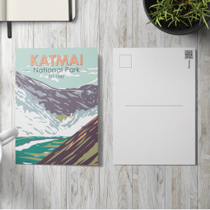 Katmai-Nationalpark Ten Thousand Smokes Vintage Postkarte