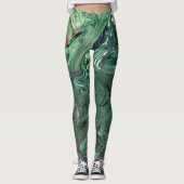 Katmandu 3 Mesmerizing Grüne Abstrakte Leggings (Vorderseite)