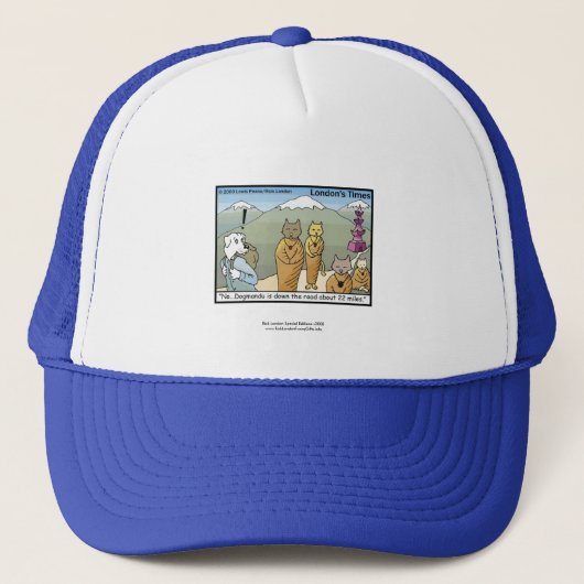 Katmandu & Dogmandu Cartoon Funny Cap Truckerkappe (Vorderseite)