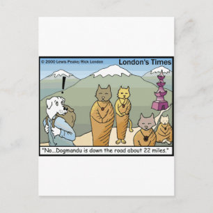 Katmandu Dogmandu Hund Vs Katze Lustige Geschenke  Postkarte