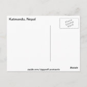 Katmandu, Nepal Postkarte (Rückseite)