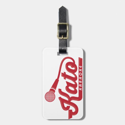 Kato Karaoke-Logo Gepäckanhänger (Vorderseite vertikal)