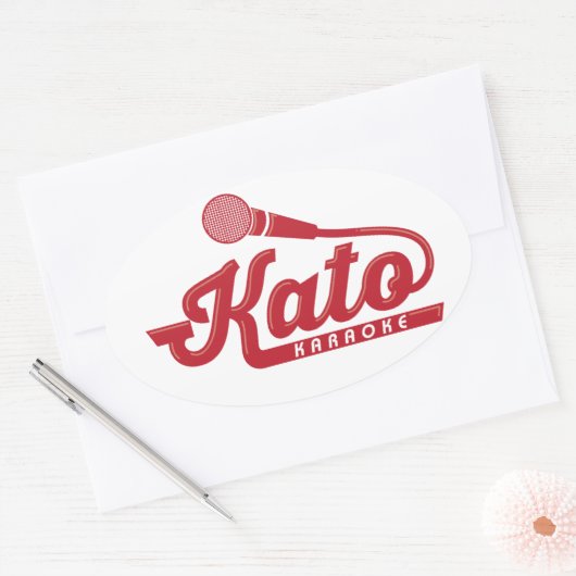 Kato Karaoke Logo Ovaler Aufkleber (Umschlag)