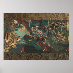 Kato Kiyomosa hunting in Korea tiger Poster
