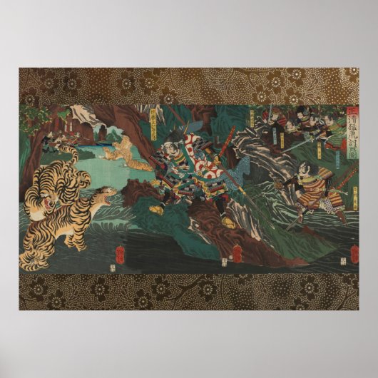 Kato Kiyomosa tiger hunting in Korea Poster (Vorne)
