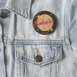 Katowice City Poland Retro Vintag Button