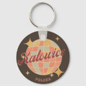 Katowice City Poland Retro Vintag Schlüsselanhänger (Rückseite)