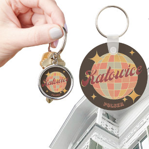 Katowice City Poland Retro Vintag Schlüsselanhänger