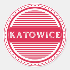 Katowice City Pride Emblem – Polish Identity Runder Aufkleber