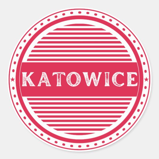 Katowice City Pride Emblem – Polish Identity Runder Aufkleber (Vorderseite)