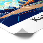 Katowice Poland Travel Potrait Illustration Poster (Ecke)