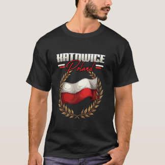 Katowice Polen Reise Polnische Flagge Polska T-Shirt