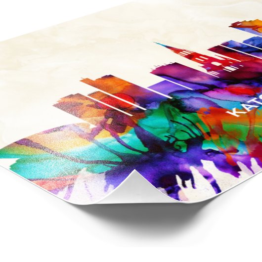 Katowice-Skyline Fotodruck (Ecke)