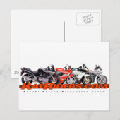 Katriders.com Rote Shirts Postkarte (Vorne/Hinten)