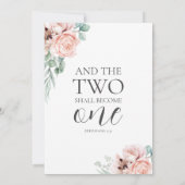 Katrina Boho Watercolor Blume Katholische Hochzeit Einladung (Rückseite)