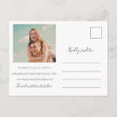 Katrina Christlich Cross Greenery Save the Date Ankündigungspostkarte (Rückseite)