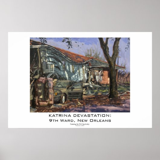 KATRINA DEVASTATION: 9th Ward, New Orleans Poster (Vorne)