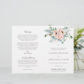 Katrina Katholic Wedding Mass Zeremony Program (Stehend Vorderseite)