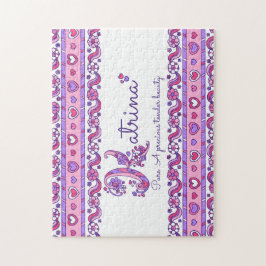 Katrina Name bedeutet rosa lila Puzzle