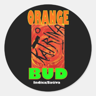 KATRINA ORANGE BUD RUNDER AUFKLEBER