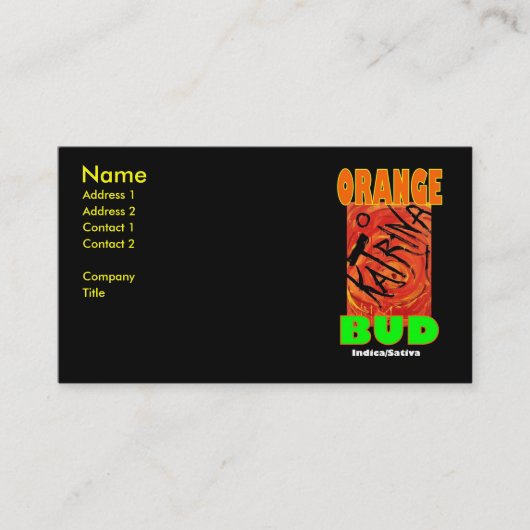 KATRINA ORANGE BUD VISITENKARTE (Vorderseite)