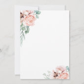 Katrina Pink Boho Blume Hochzeit Einladung (Rückseite)