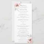 Katrina Pink Floral Katholische Hochzeitskala (Rückseite)