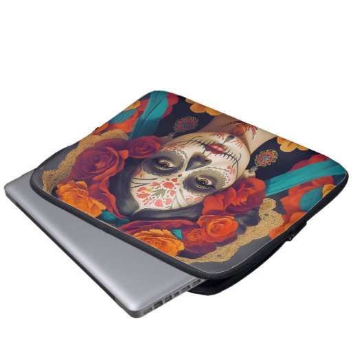 Katrina-Tag der Toten 1 Laptopschutzhülle (Vorne Knopf)