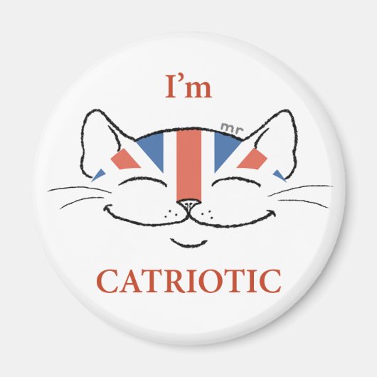 Katriotischer Katzenmagnet Magnet (Vorne)