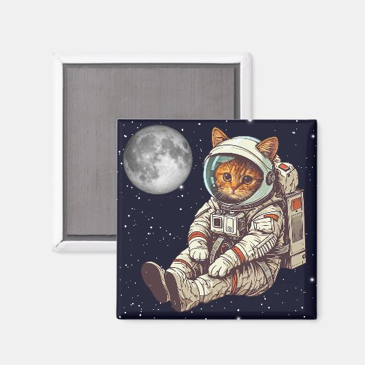 Katronaut Cat Astronaut Magnet (Vorderseite/Rückseite)