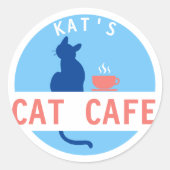 Kat's Cat Cafe Sticker (Vorderseite)