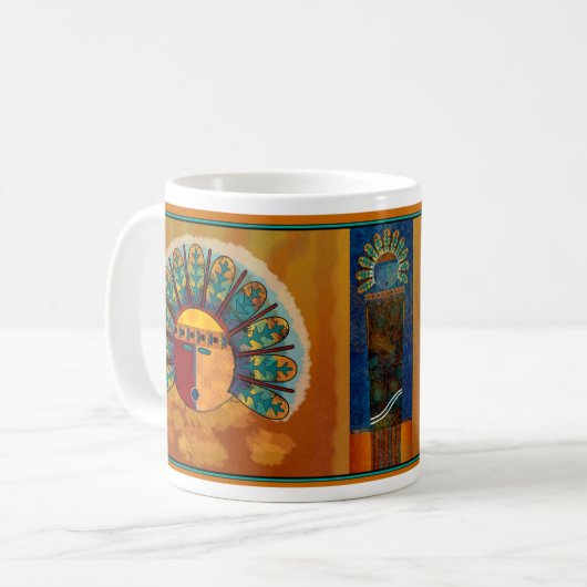 Katsina-Maske Kaffeetasse (Vorderseite Links)