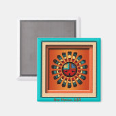 Katsina Sun Face Magnet (Vorderseite/Rückseite)