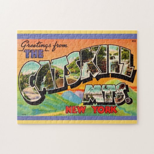Katskill-Gebirge Gruß aus der Vintage-Zeit Puzzle (Horizontal)