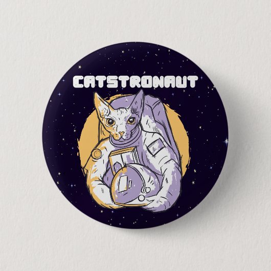 Katstronaut Cat Cosmonaut Button (Vorderseite)