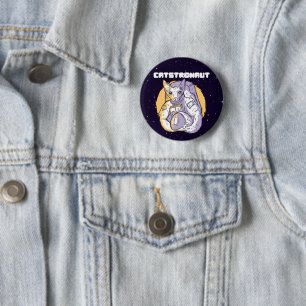 Katstronaut Cat Cosmonaut Button