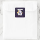 Katstronaut Cat Cosmonaut Quadratischer Aufkleber (Tasche)
