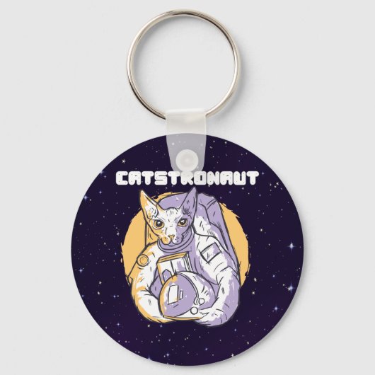 Katstronaut Cat Cosmonaut Schlüsselanhänger (Vorderseite)