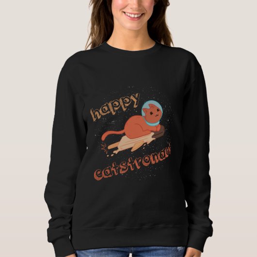 Katstronaut Happy Cat Astronaut Sweatshirt (Vorderseite)
