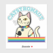 Katstronautenkatze ernsthaft aufkleber (Blatt)