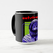 Katstronautin Kat Spaceman Tasse (Vorderseite Links)