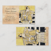 Katsukawa Shunsho Schauspieler als Samurais Katana Visitenkarte (Vorne/Hinten)